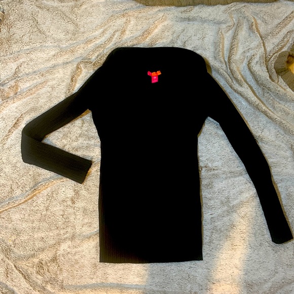 Excellent condition black sweater boat cowel neck long length warm and cozy - Picture 1 of 3